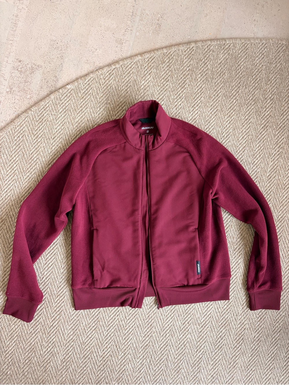 Jaanuu Burgundy Bomber Jacket Size Medium